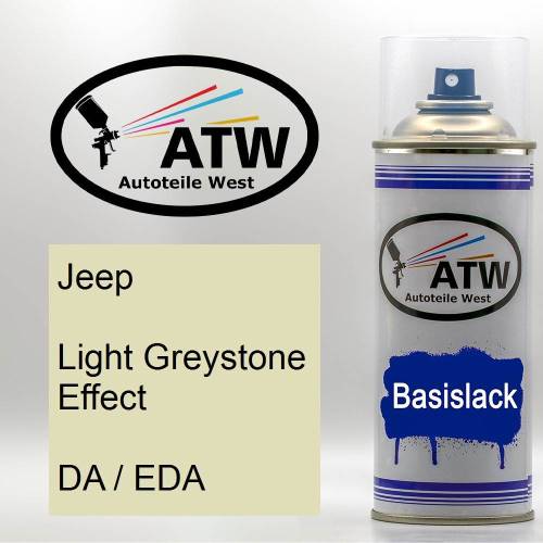 Jeep, Light Greystone Effect, DA / EDA: 400ml Sprühdose, von ATW Autoteile West.